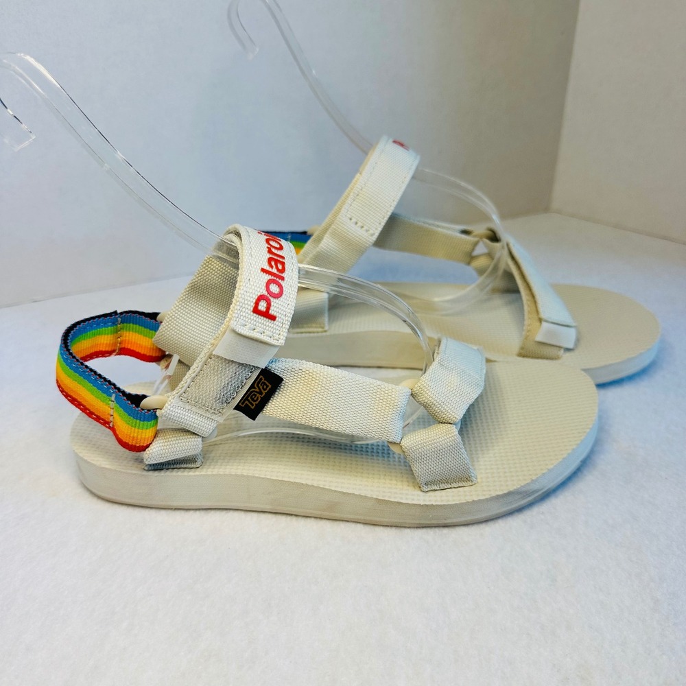 Teva x‎ Polaroid Sandal Women's Strappy Rainbow Accent Casual Shoes SZ 6